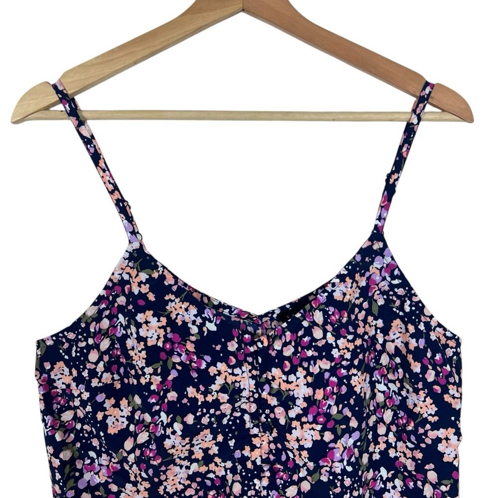 Sanctuary Camisole Tank Top Size Medium Floral Cloth Button Up Spaghetti Strap - Picture 4 of 9